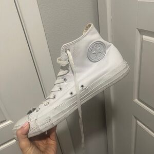 White Leather Converse